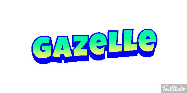 Gazelle Effet de texte