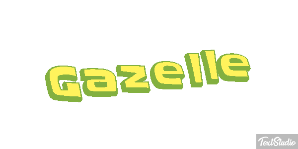 Gazelle Effet de texte