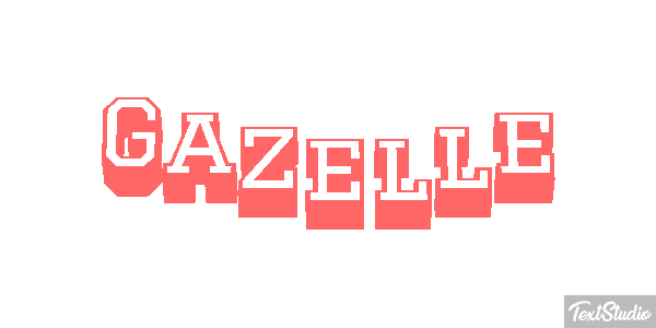 Gazelle Effet de texte