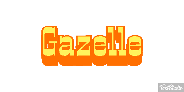 Gazelle Effet de texte