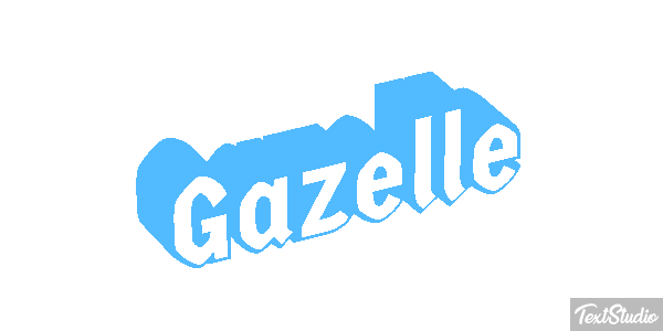 Gazelle Effet de texte