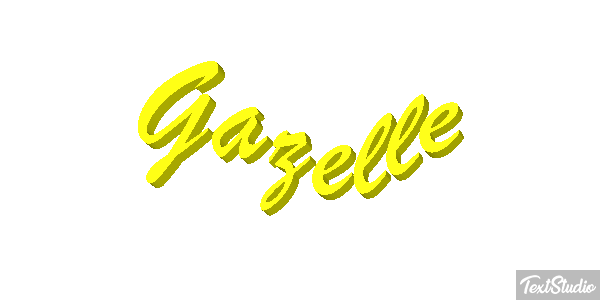 Gazelle Effet de texte