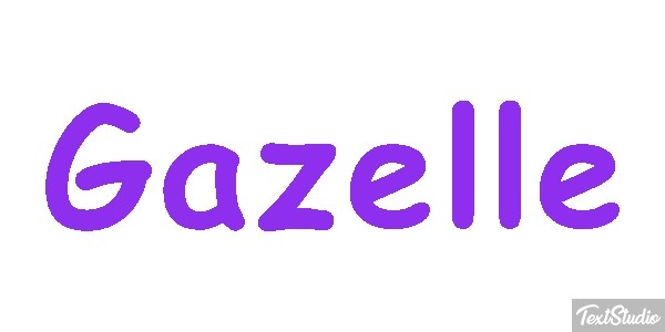 Gazelle Effet de texte