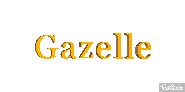 Gazelle Effet de texte