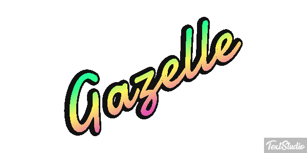Gazelle Effet de texte