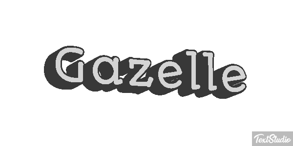 Gazelle Effet de texte