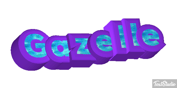 Gazelle Effet de texte