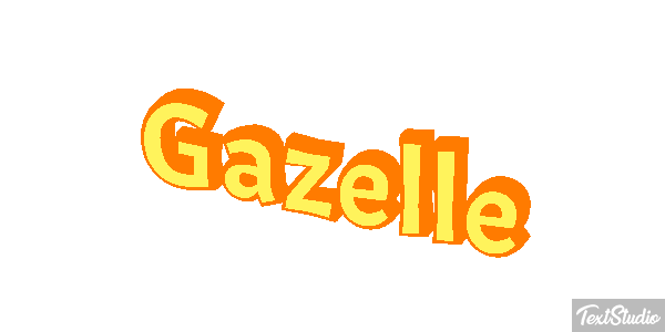 Gazelle Effet de texte