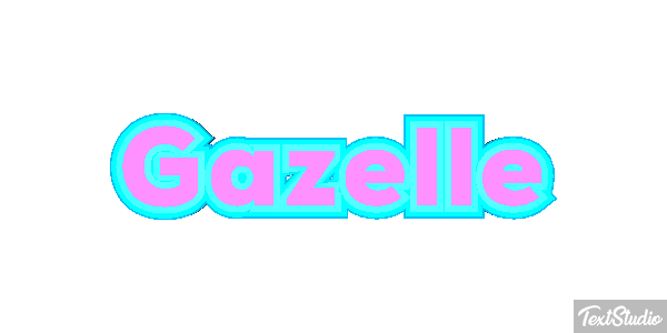 Gazelle Effet de texte