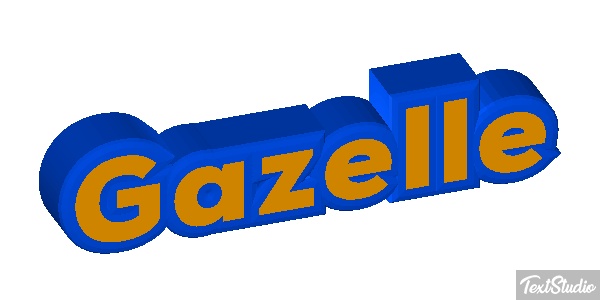 Gazelle Effet de texte