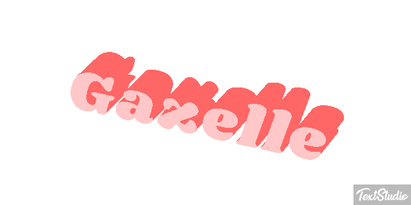 Gazelle Effet de texte