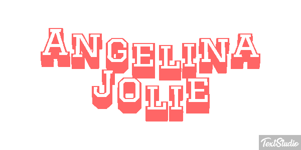Angelina Jolie Text effect