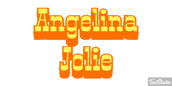 Angelina Jolie Text effect