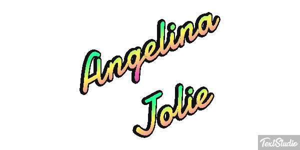 Angelina Jolie Text effect