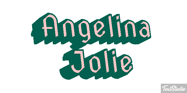 Angelina Jolie Text effect