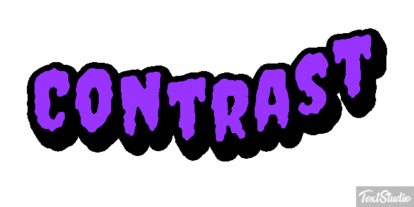 Contrast Text effect