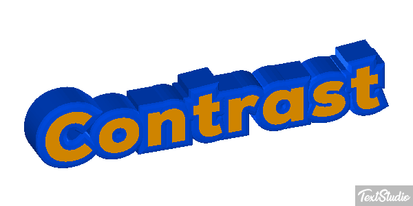 Contrast Text effect