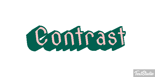 Contrast Text effect