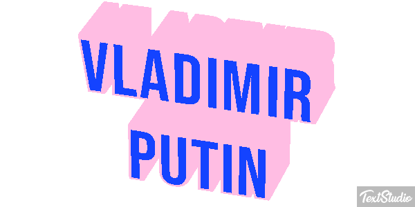 Vladimir Putin Text effect