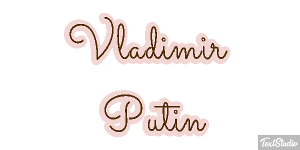Vladimir Putin Text effect