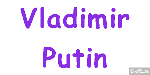 Vladimir Putin Text effect