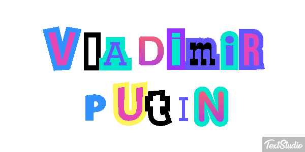 Vladimir Putin Text effect
