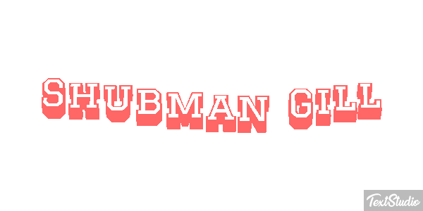 Shubman Gill Efeito do texto