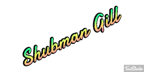 Shubman Gill Efeito do texto