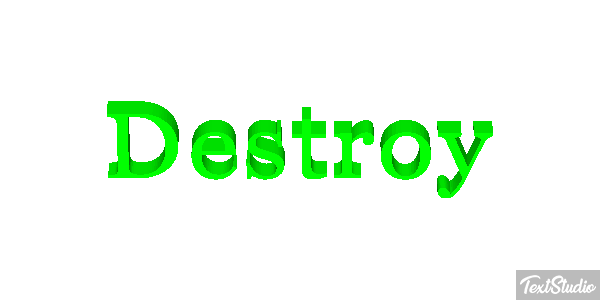 Destroy Text effect