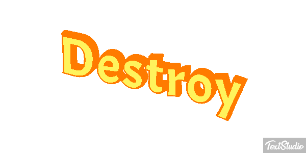 Destroy Text effect