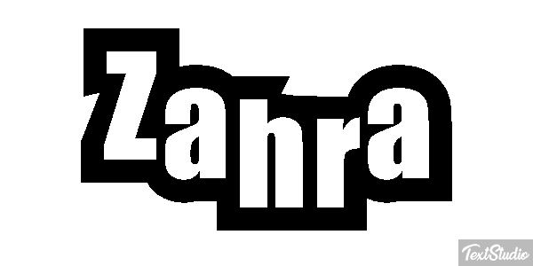 Zahra Tekst effect
