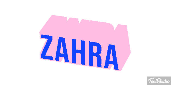 Zahra Tekst effect
