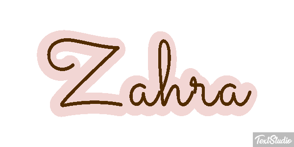 Zahra Tekst effect