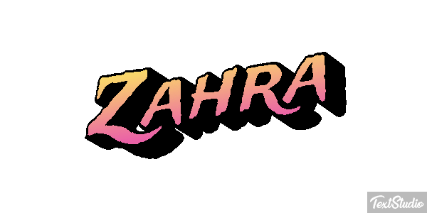 Zahra Tekst effect