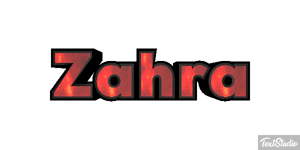 Zahra Tekst effect