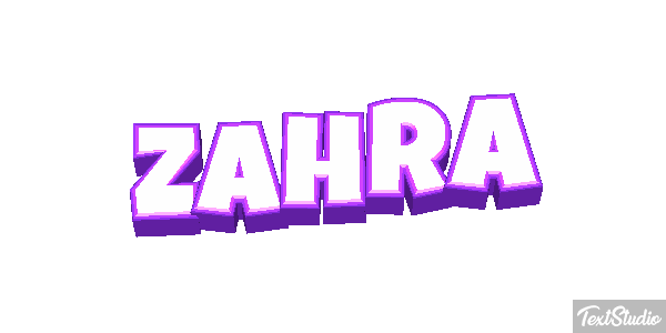Zahra Tekst effect