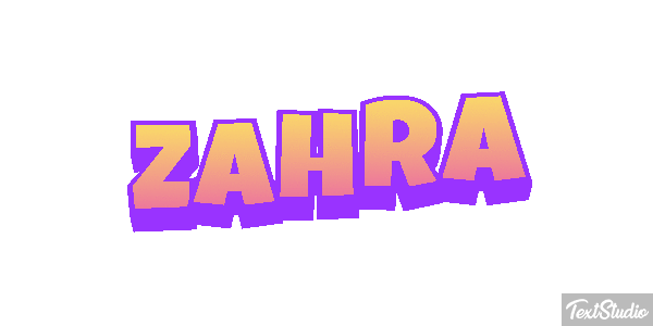Zahra Tekst effect