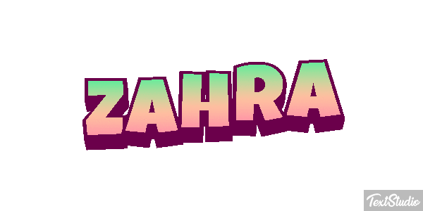 Zahra Tekst effect