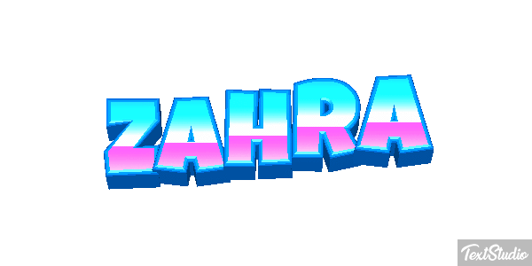 Zahra Tekst effect