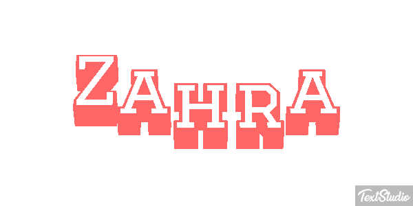 Zahra Tekst effect