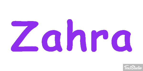 Zahra Tekst effect