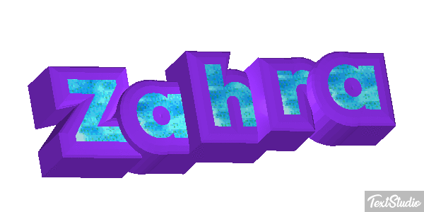 Zahra Tekst effect