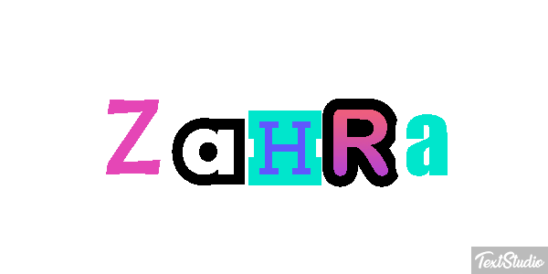 Zahra Tekst effect