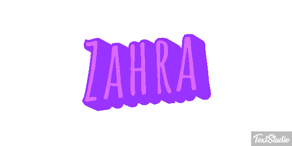 Zahra Tekst effect