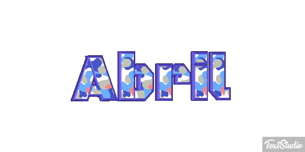 Abril Efecto de texto