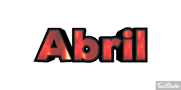Abril Efecto de texto