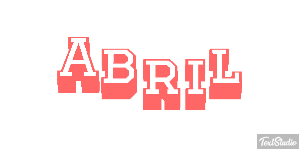Abril Efecto de texto
