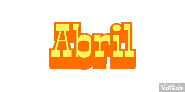 Abril Efecto de texto