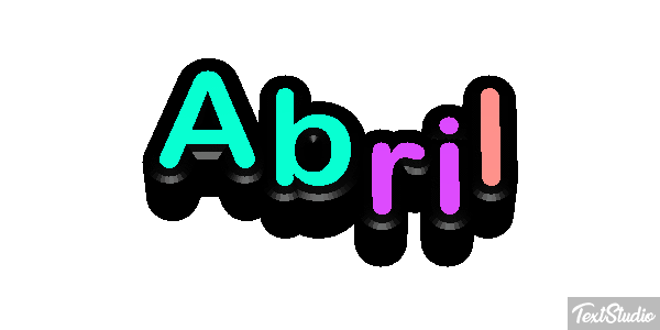 Abril Efecto de texto