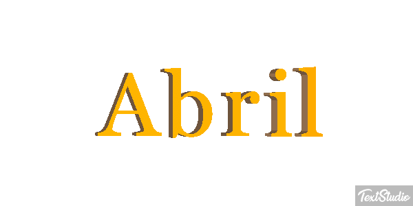 Abril Efecto de texto